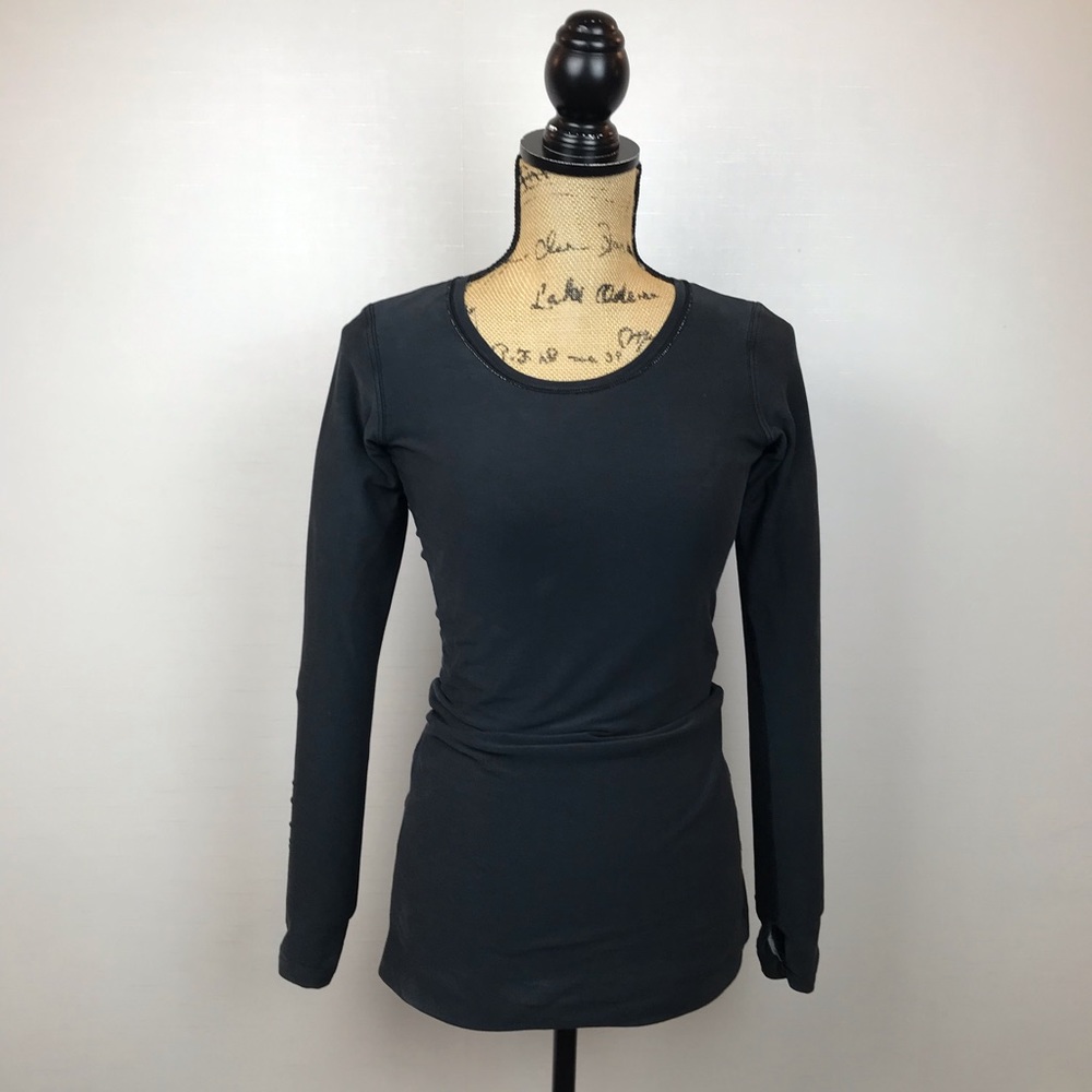 Lululemon Yoga Reversible Cotton Knit Top Black